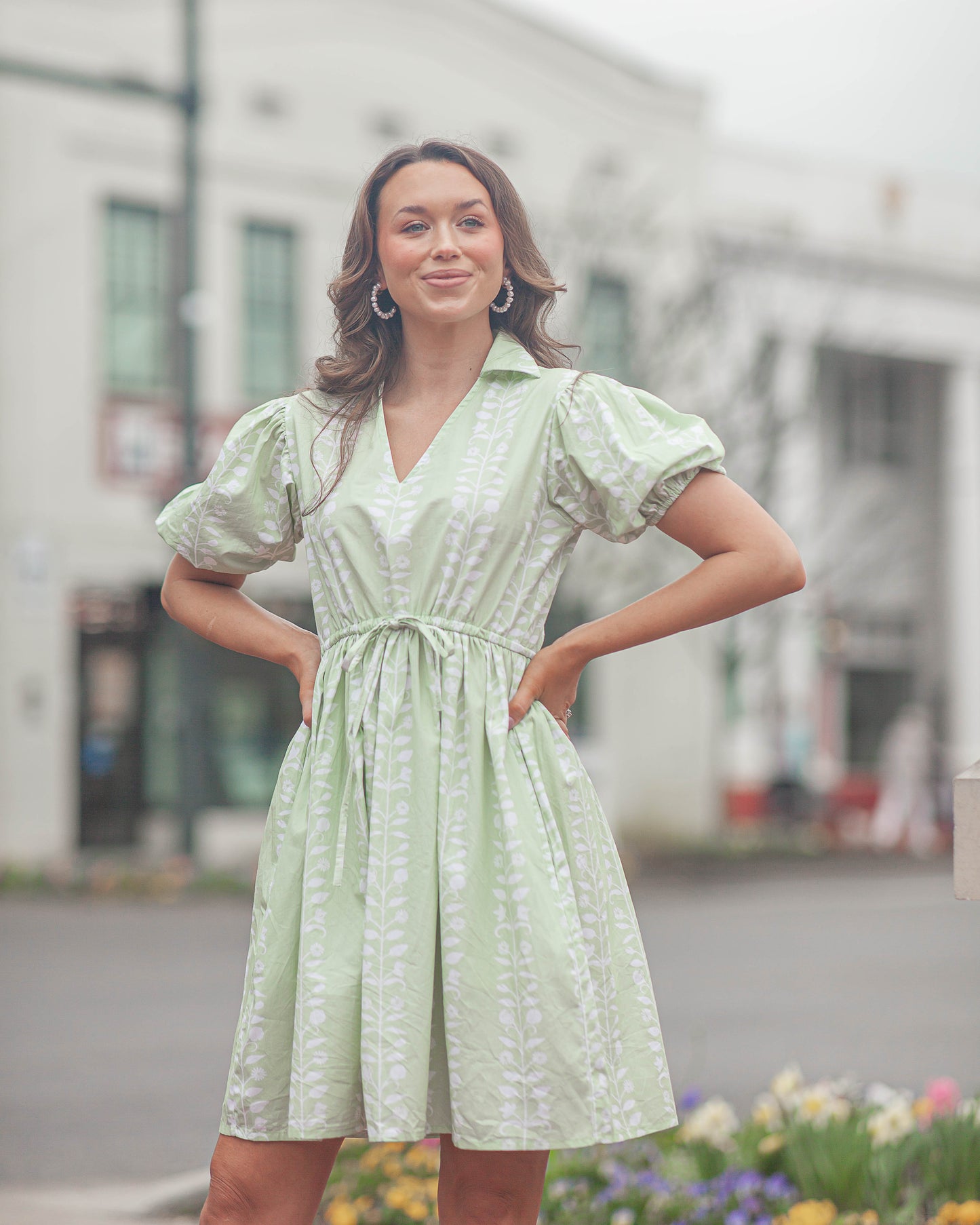 Paisley Mini Dress-Botanical Vine