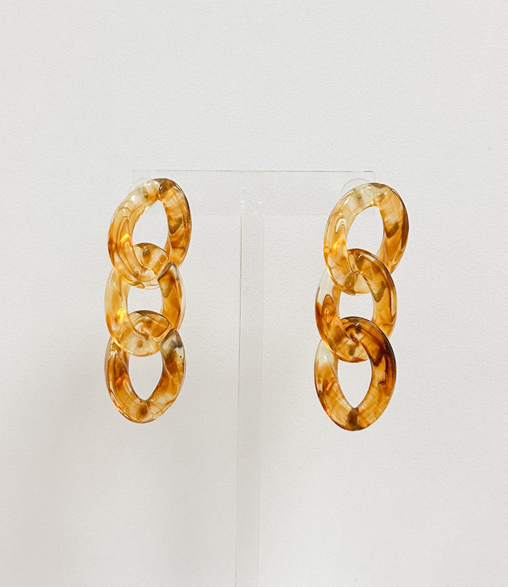 Claire Earrings-Brown