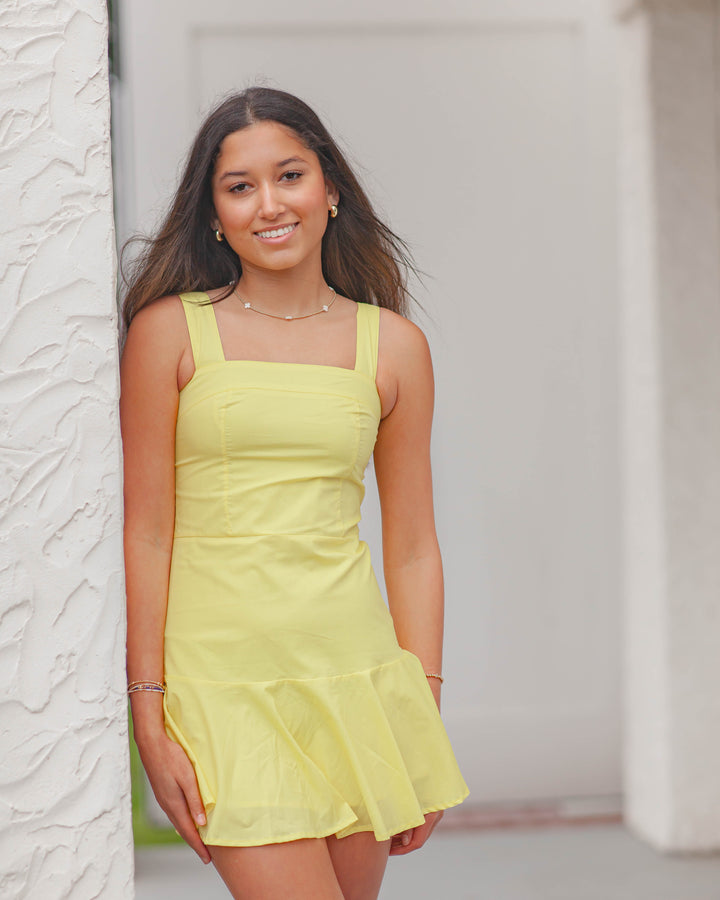 Emily Mini Dress-Citron