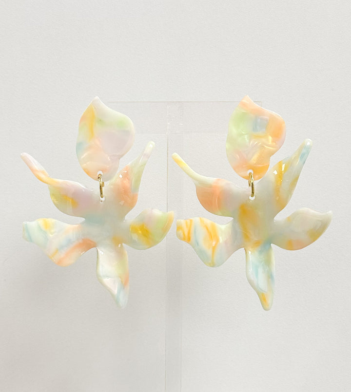 Flora Earrings-Rainbow Sherbert