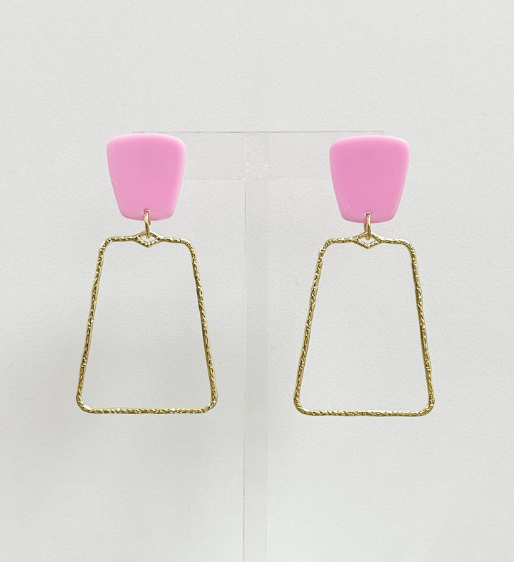 Kaelyn Earrings-Bubblegum Pink