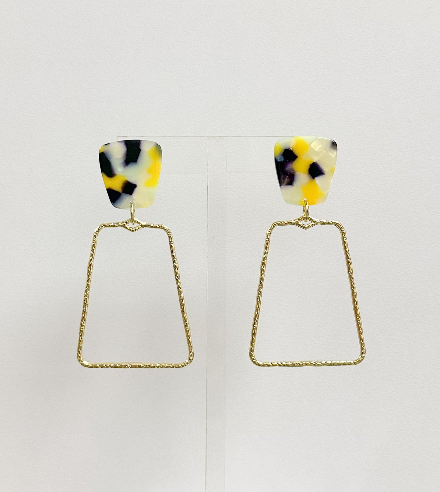 Kaelyn Earrings-Green Mustard Camo