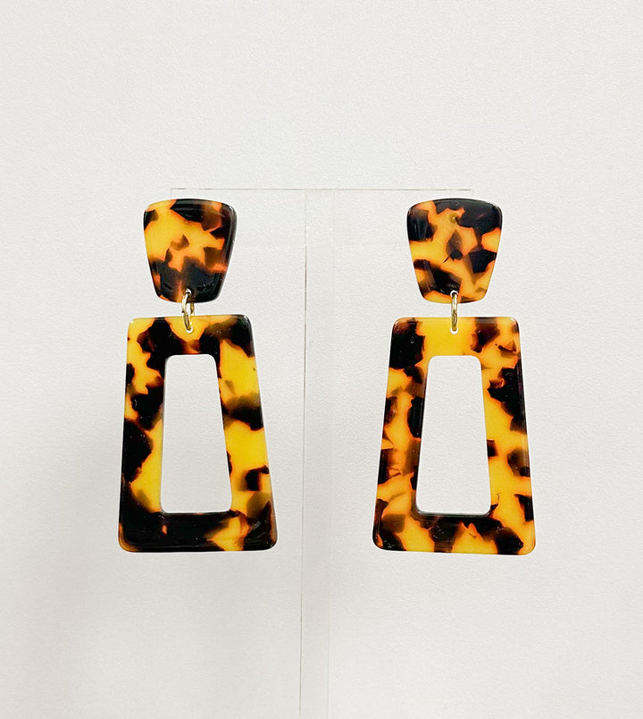 Kennedy Earrings-Brown Tortoise