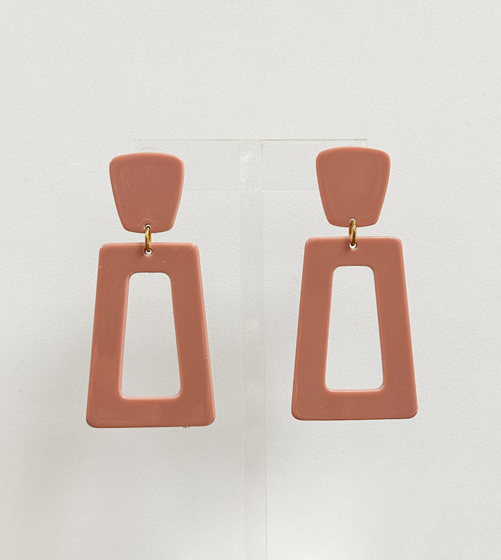 Kennedy Earrings-Dusty Pink