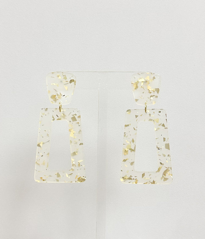 Kennedy Earrings-Gold Confetti