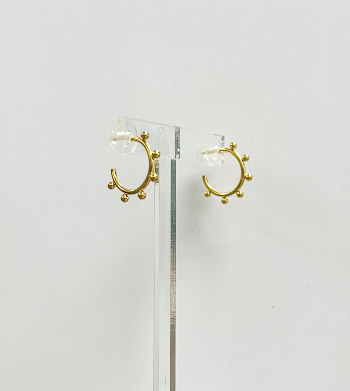 Lauren Small Hoops-Gold