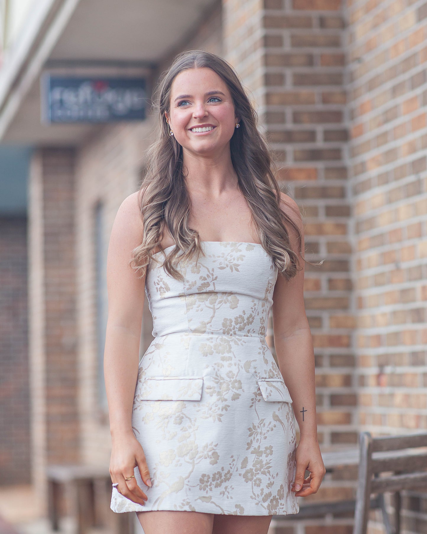 Bethany Strapless Romper-White