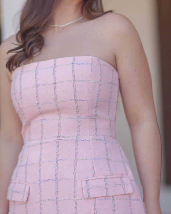 Bethany Strapless Romper-Mochi Pink