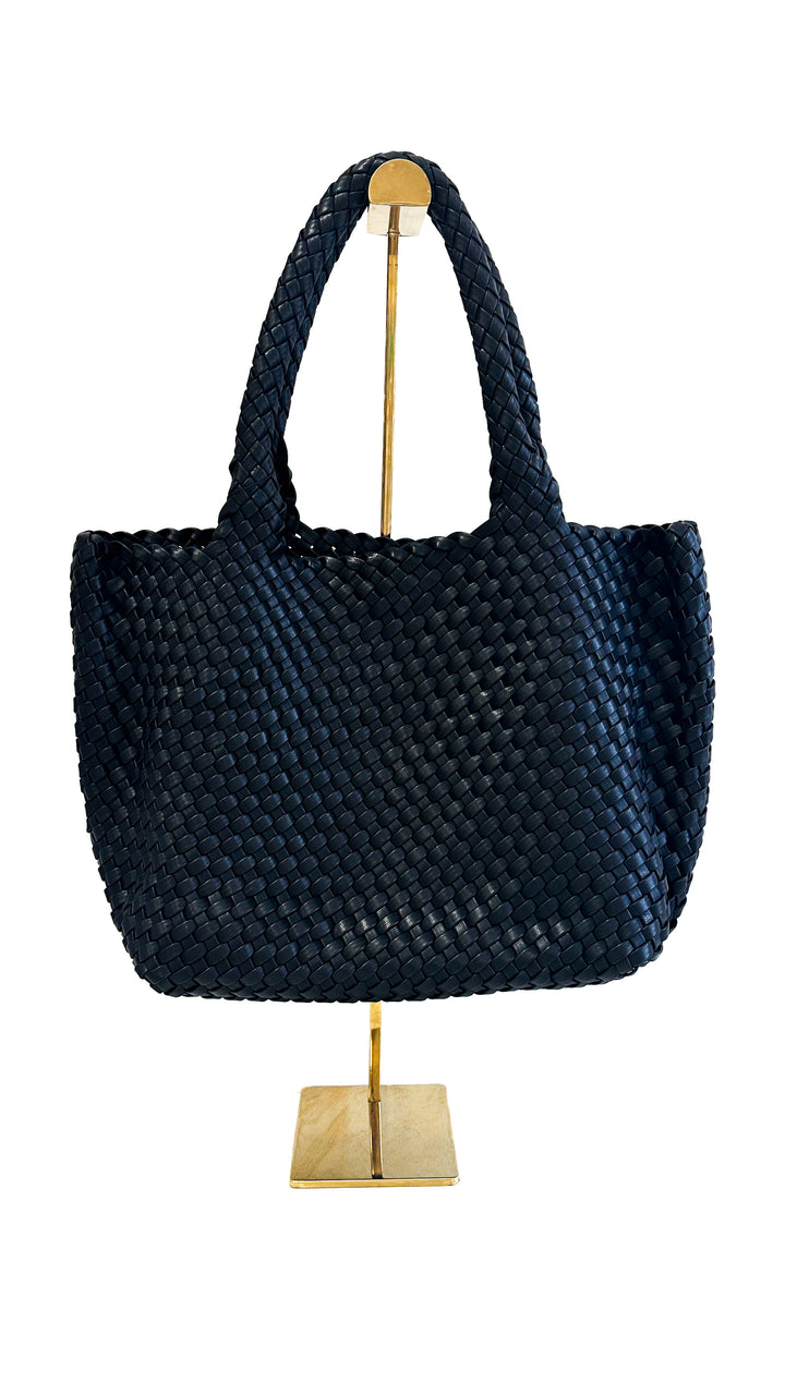 Woven Tote Bag-Black