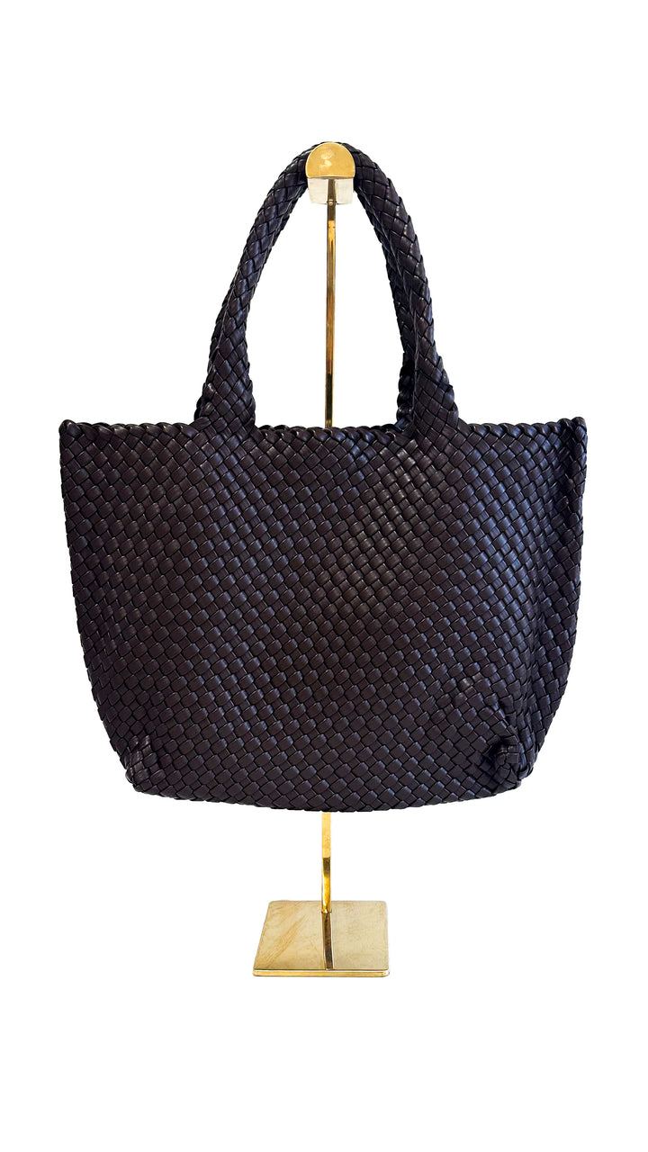 Woven Tote Bag-Brown