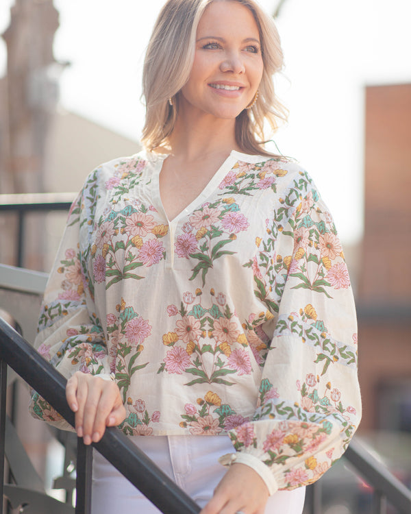 Valley Spring Top-Powder Blue