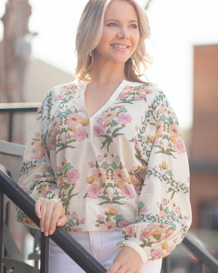 Valley Spring Top-Powder Blue