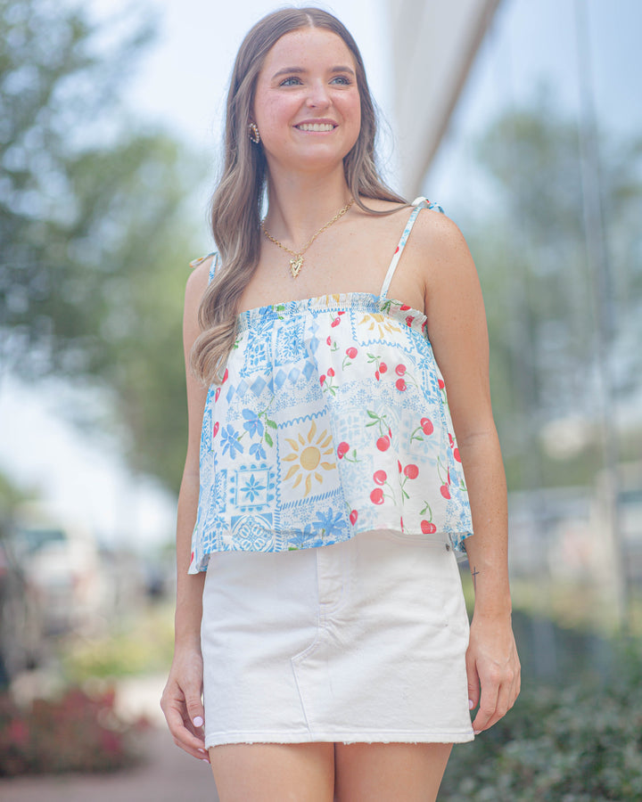 Athens Top-Antique White