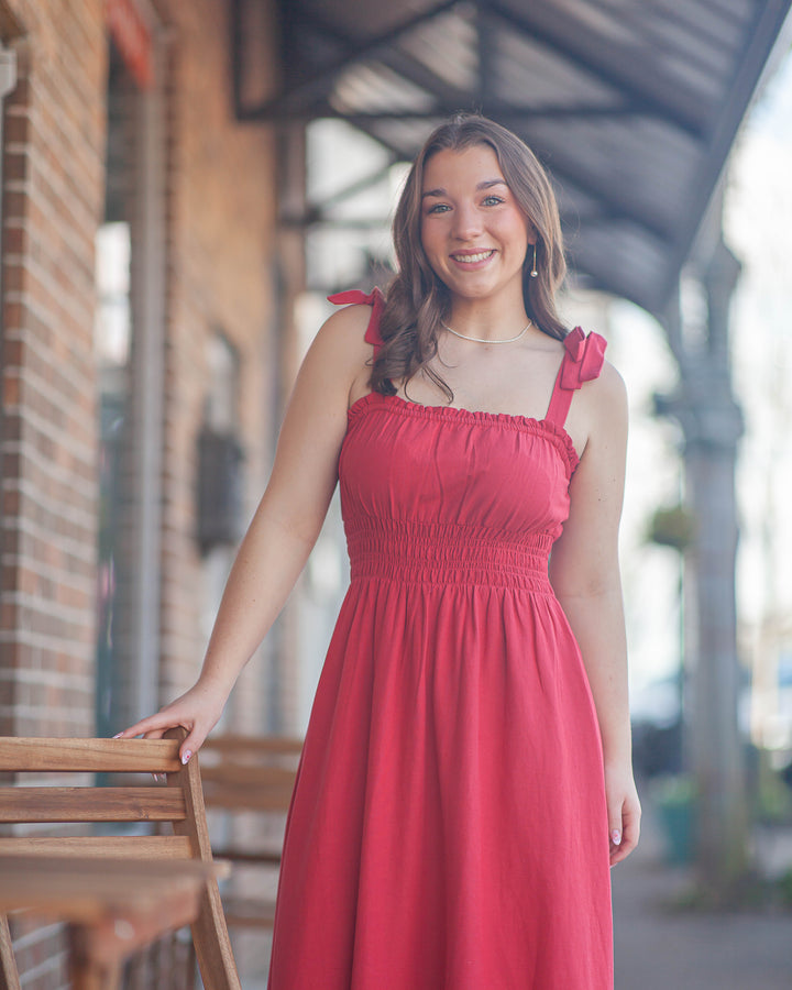 Cadiz Maxi Dress-Chili