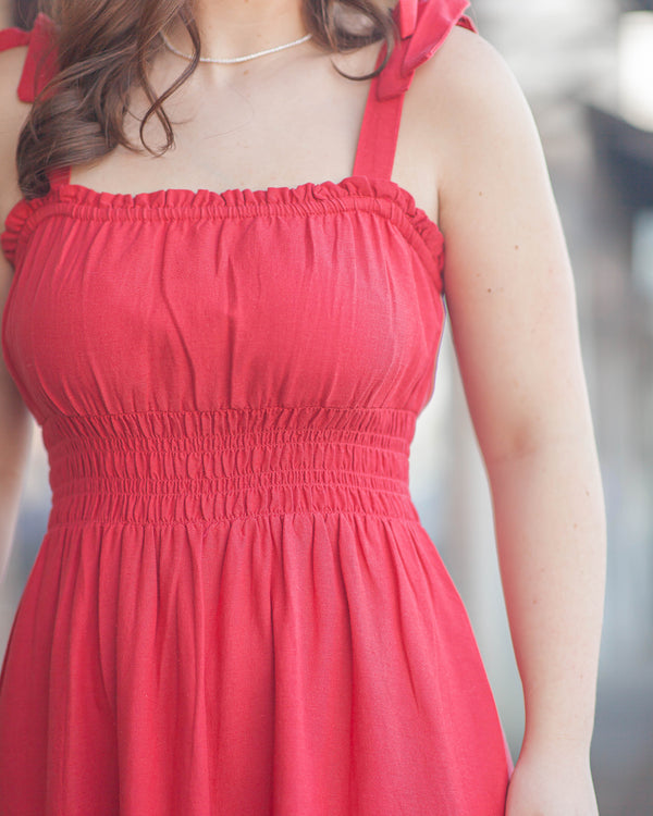 Cadiz Maxi Dress-Chili