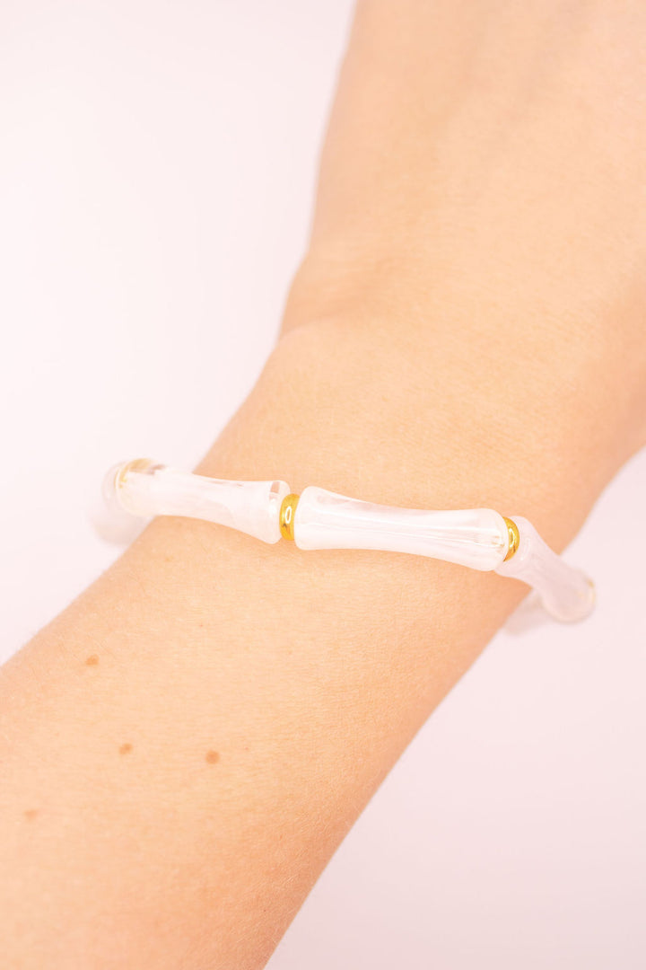 Zola Bamboo Bracelet-White