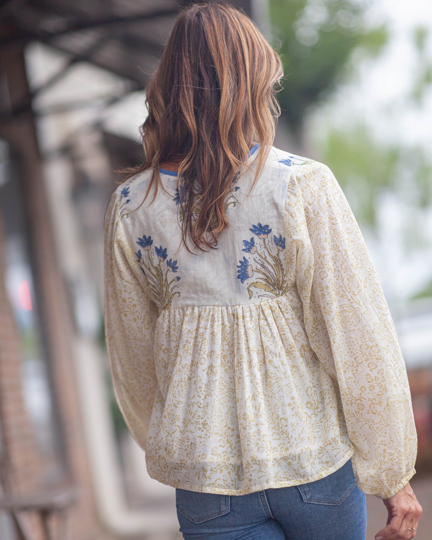 Birdie Blouse-Cedar Garden