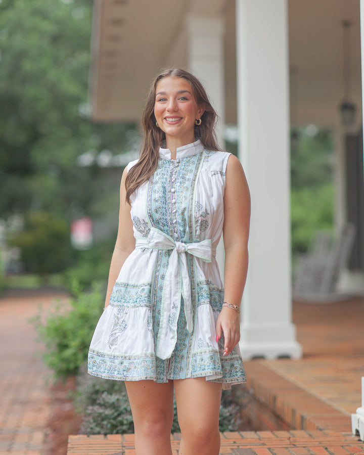 Belle Mini Dress-Seaglass