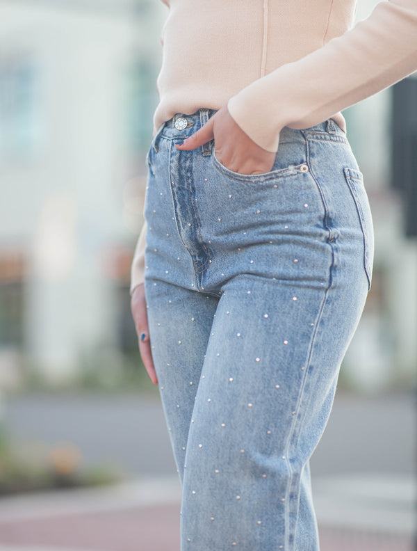 Far Out Wide Leg Jeans-Twinkle