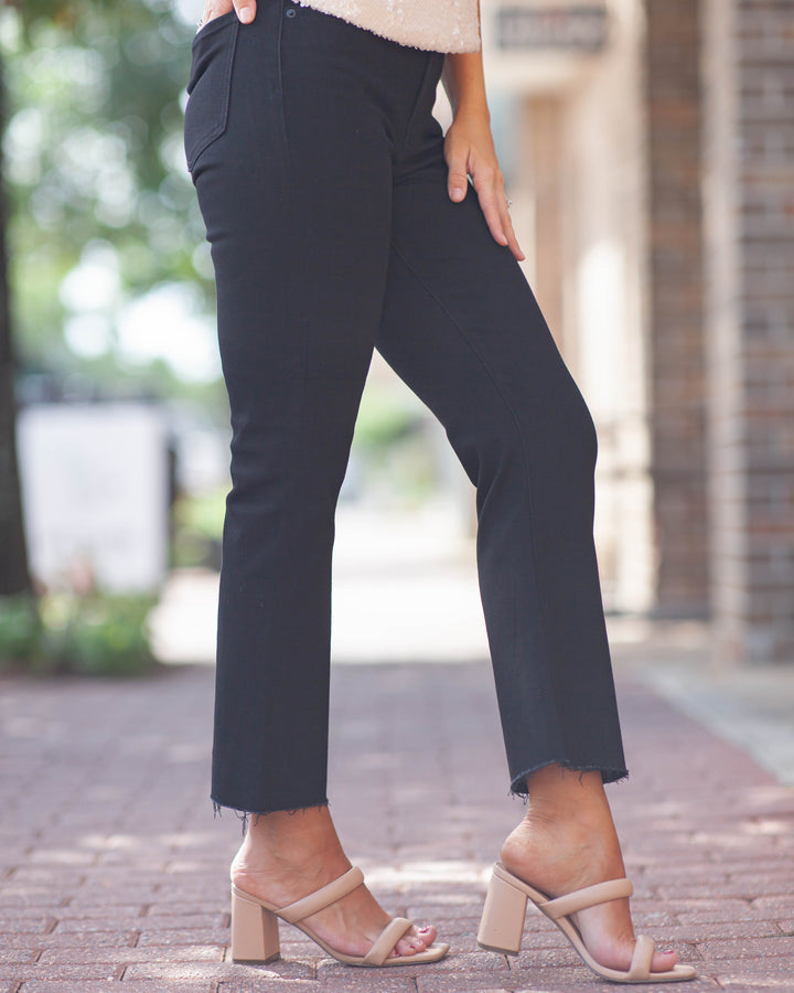 Bridget Bootcut Jeans-Black Coated