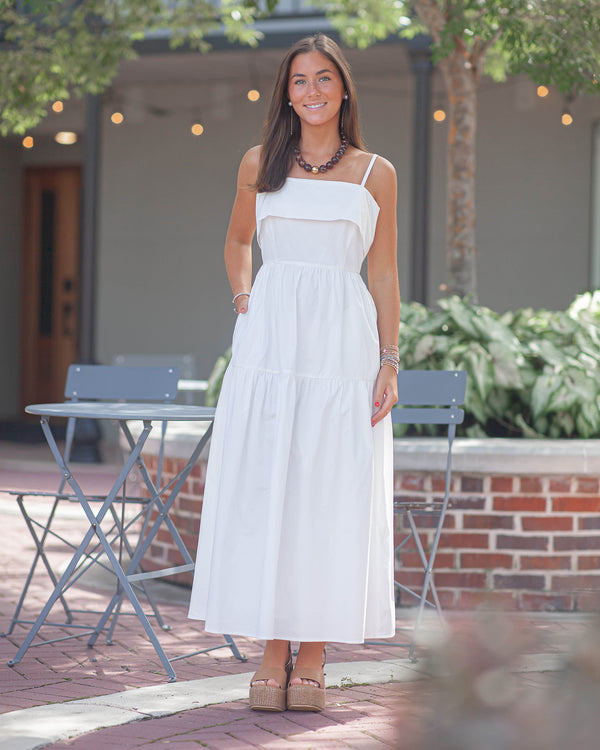 Farrah Midi Dress-White