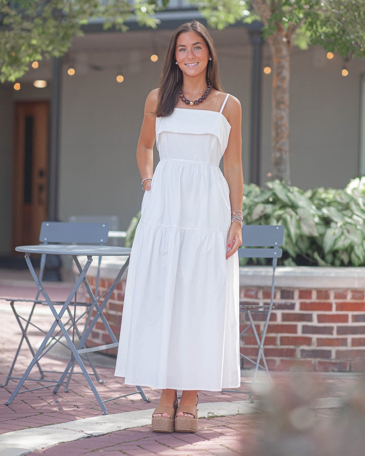 Farrah Midi Dress-White