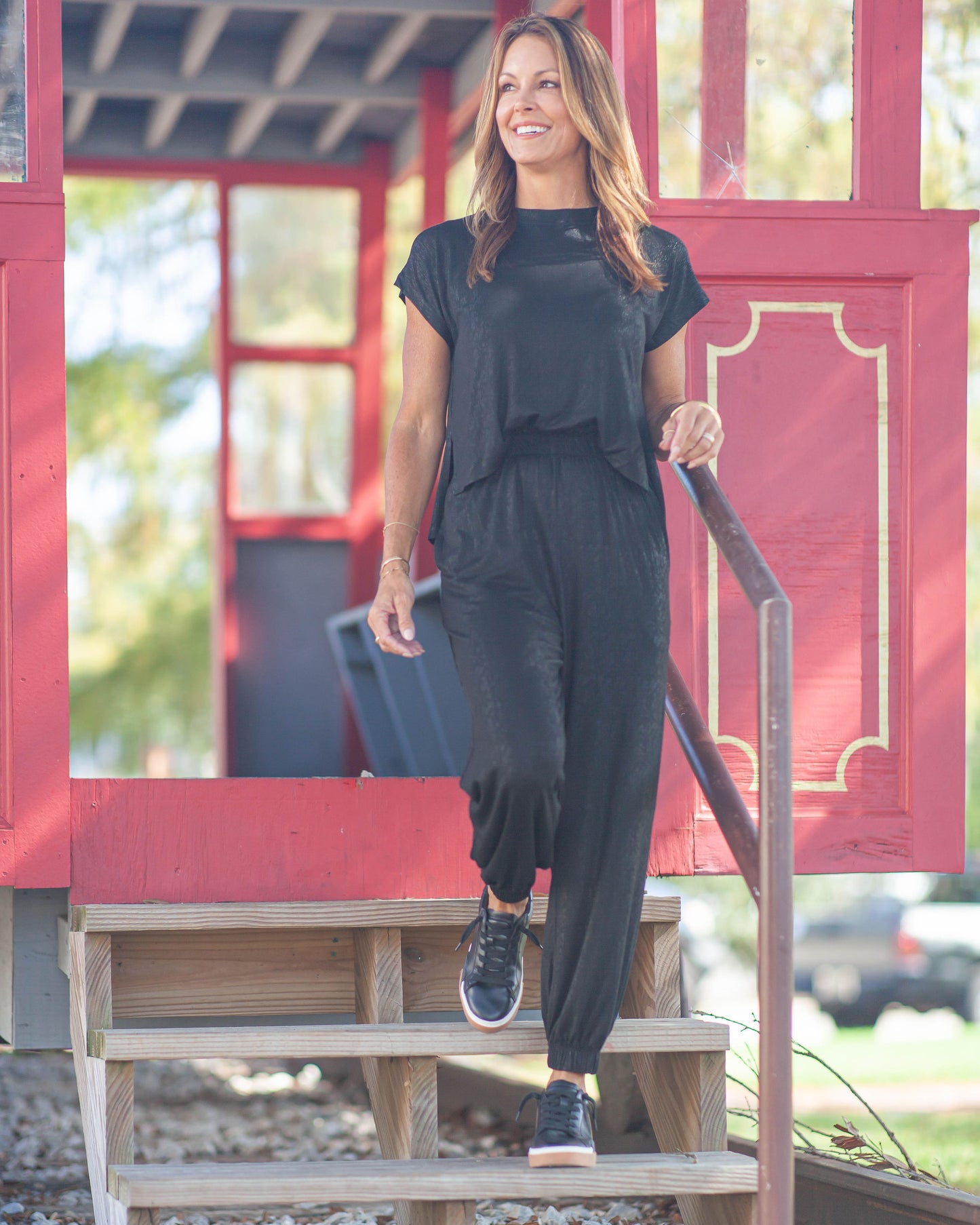 Ivy T-Shirt Jumper-Black