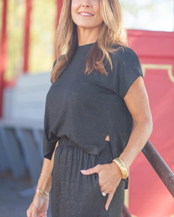 Ivy T-Shirt Jumper-Black