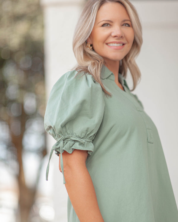 Rachel Mini Dress-Seafoam