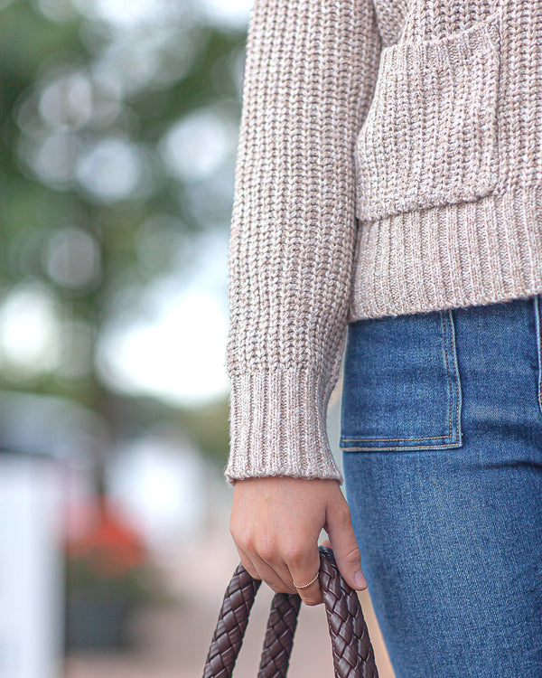 Jennifer Gold Button Cardigan-Oatmeal