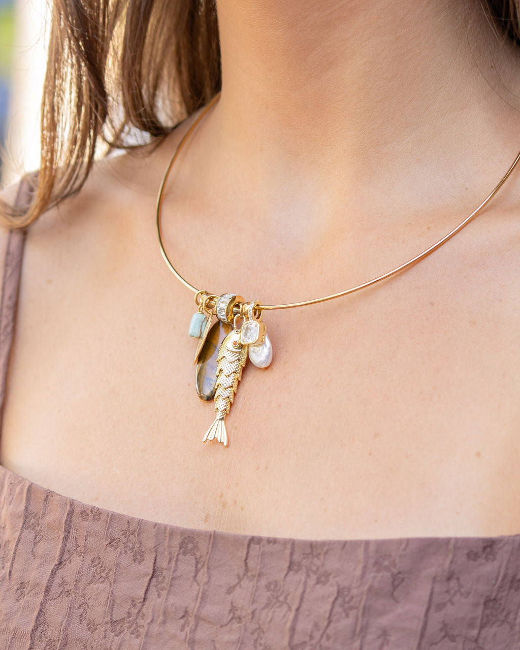 Well Collected Charm Wire Choker
