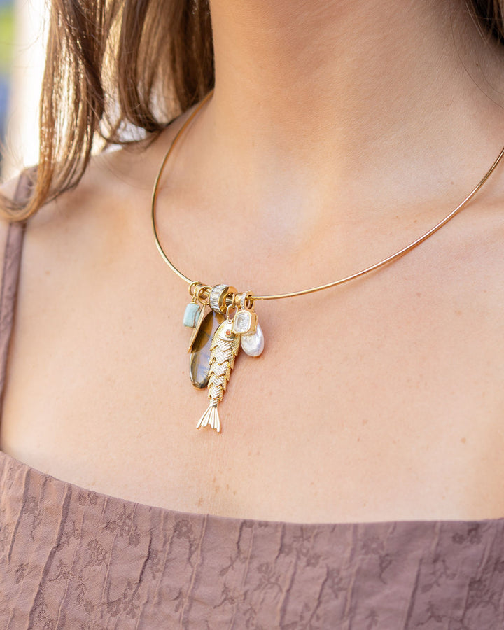 Well Collected Charm Wire Choker