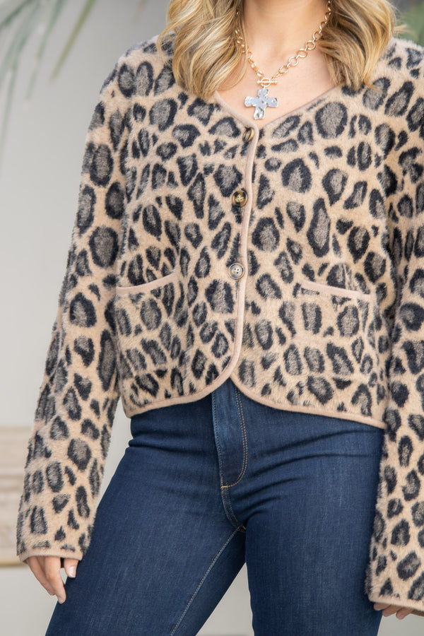 Begonia Cardigan-Leopard