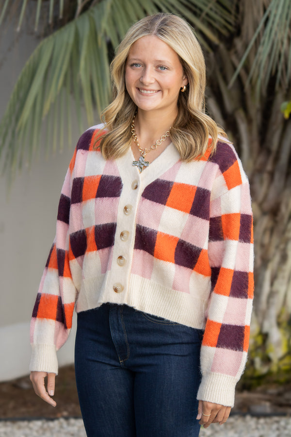 Viola Cardigan-Rose