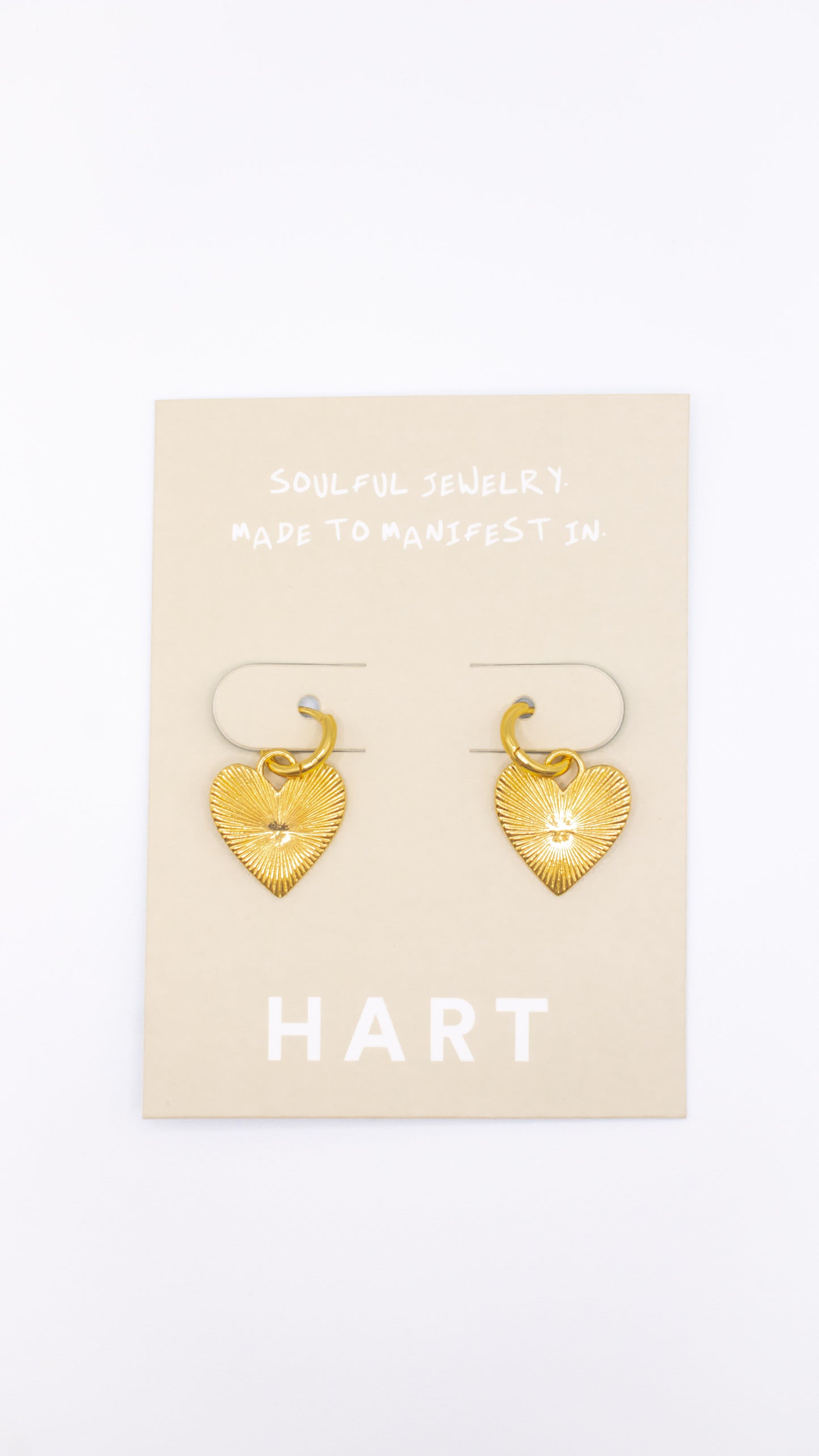 HART Small Ribbed Heart Huggies