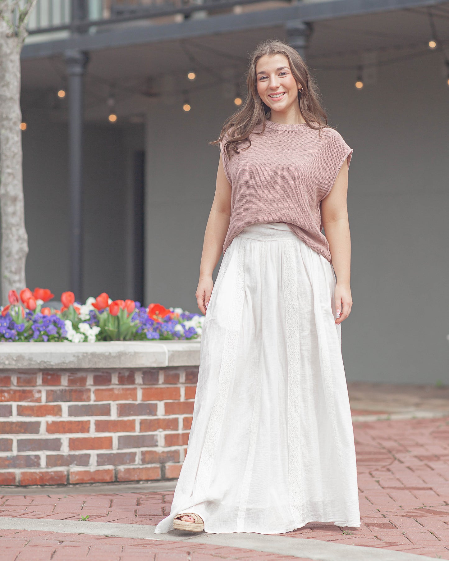 Jamie Loose Sweater Top-Dusty Rose