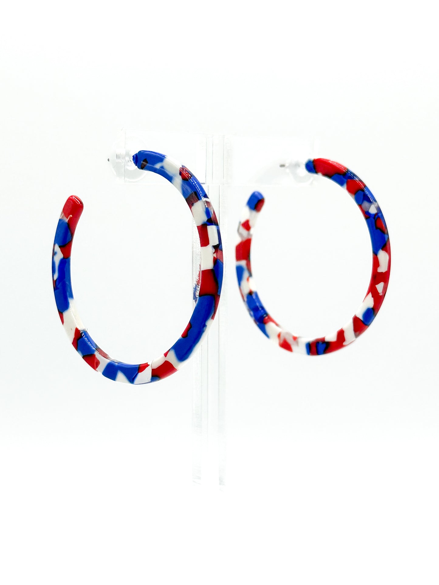 Holly Earrings-Red/White/Blue