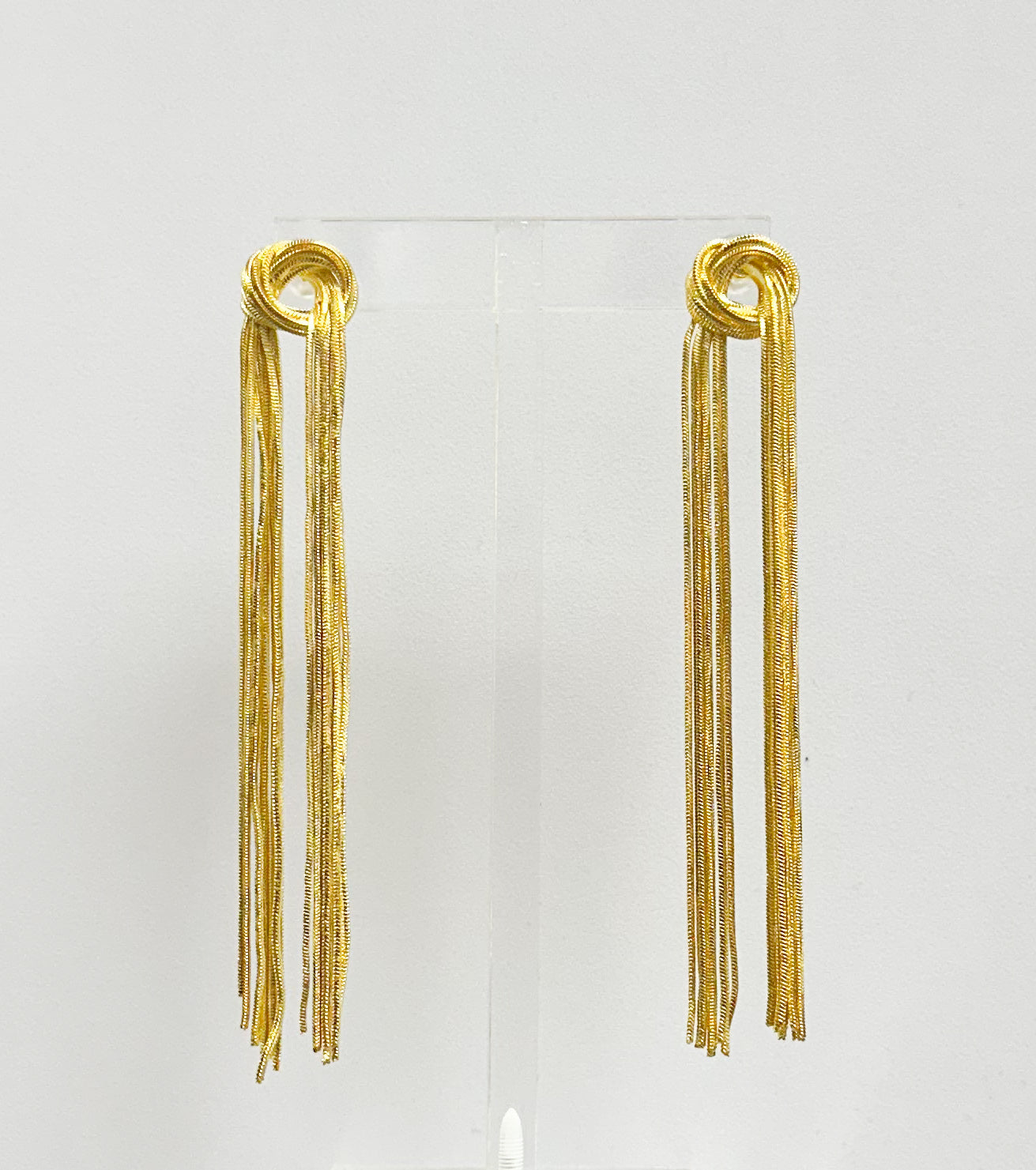 Natalie Fringe Earrings-Gold