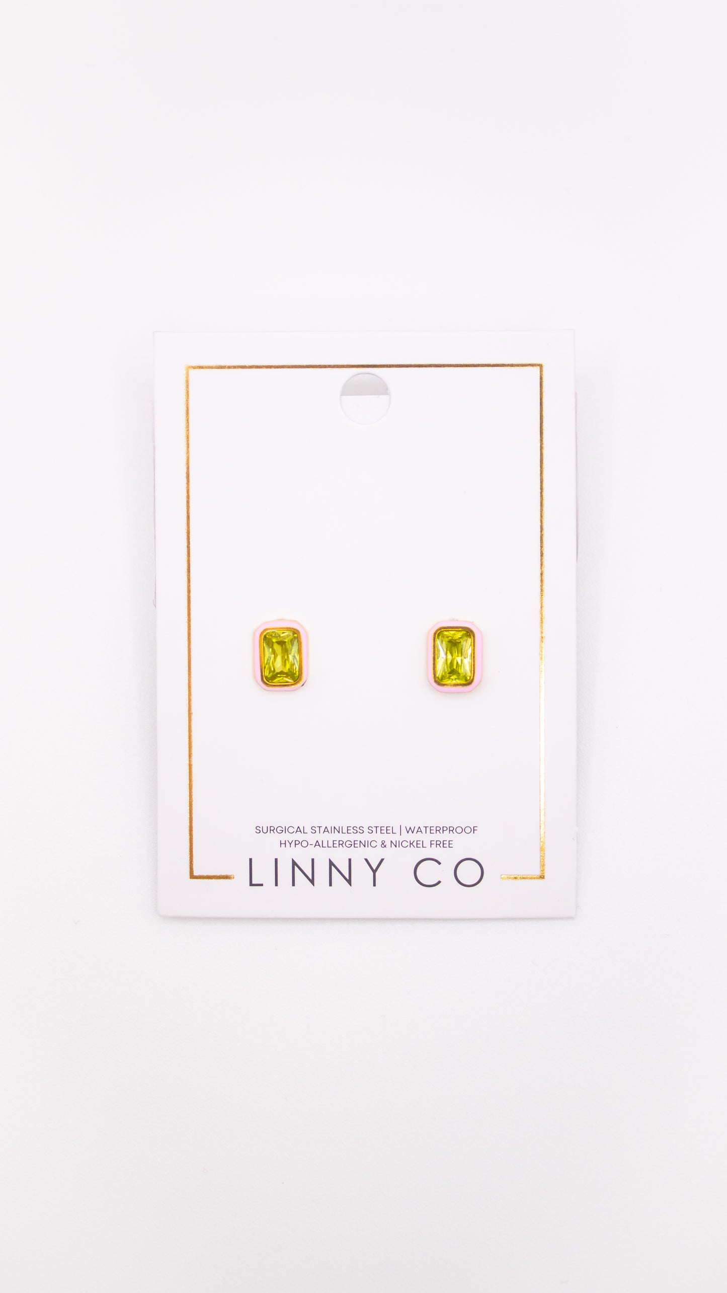 Whitney Stud Earrings-Pink Apple