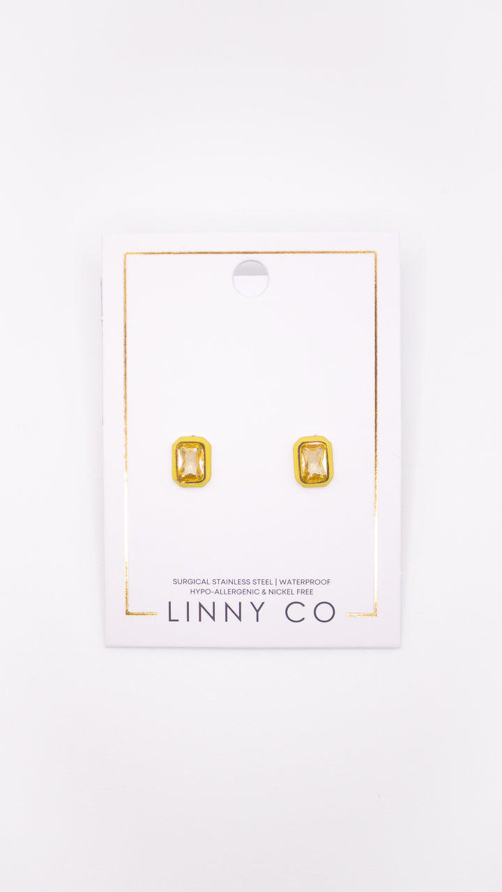 Whitney Stud Earrings-Butter Yellow