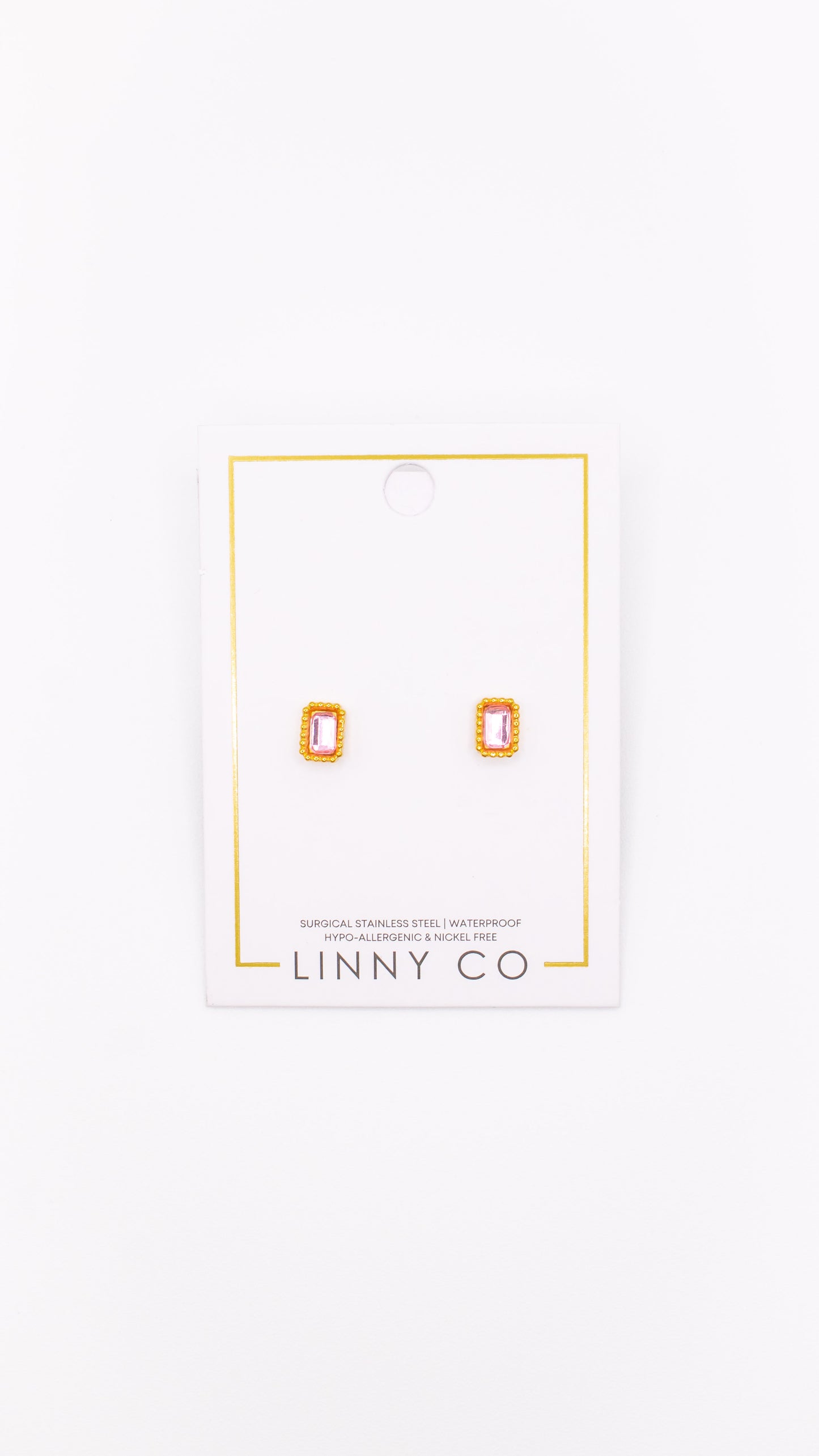 Madison Stud Earrings-Pink