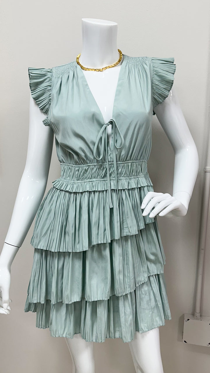 Alice Asymmetrical Dress-Sage