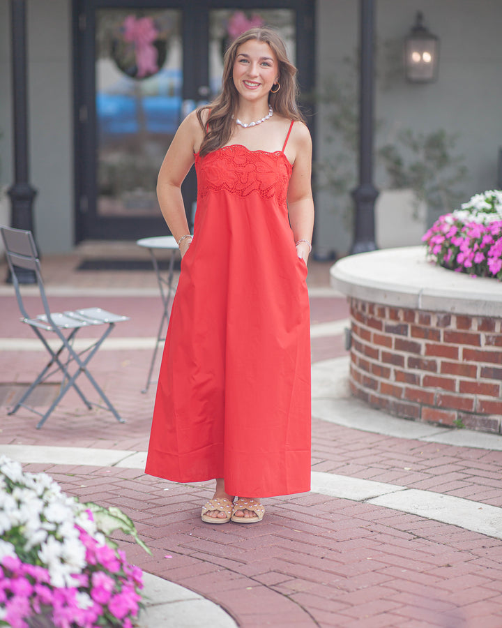 Rey Maxi Dress-Red