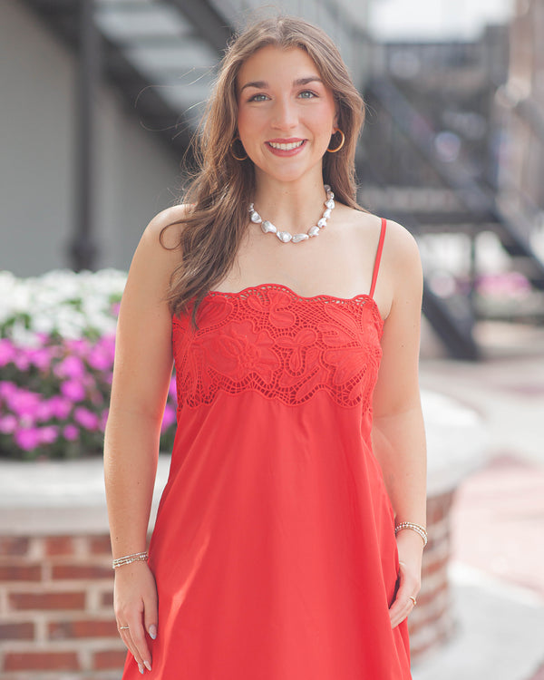 Rey Maxi Dress-Red