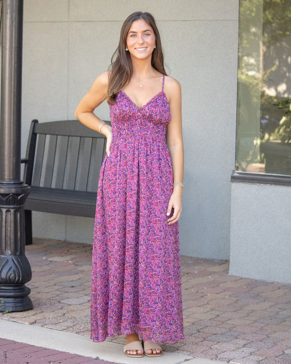 Bindi Smocked Maxi Dress-Floral