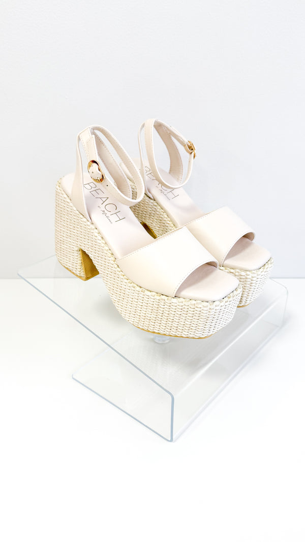 Arden Platform Heels-Ivory