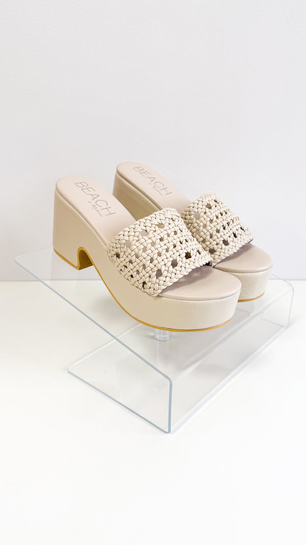 Cove Platform Heels-Natural