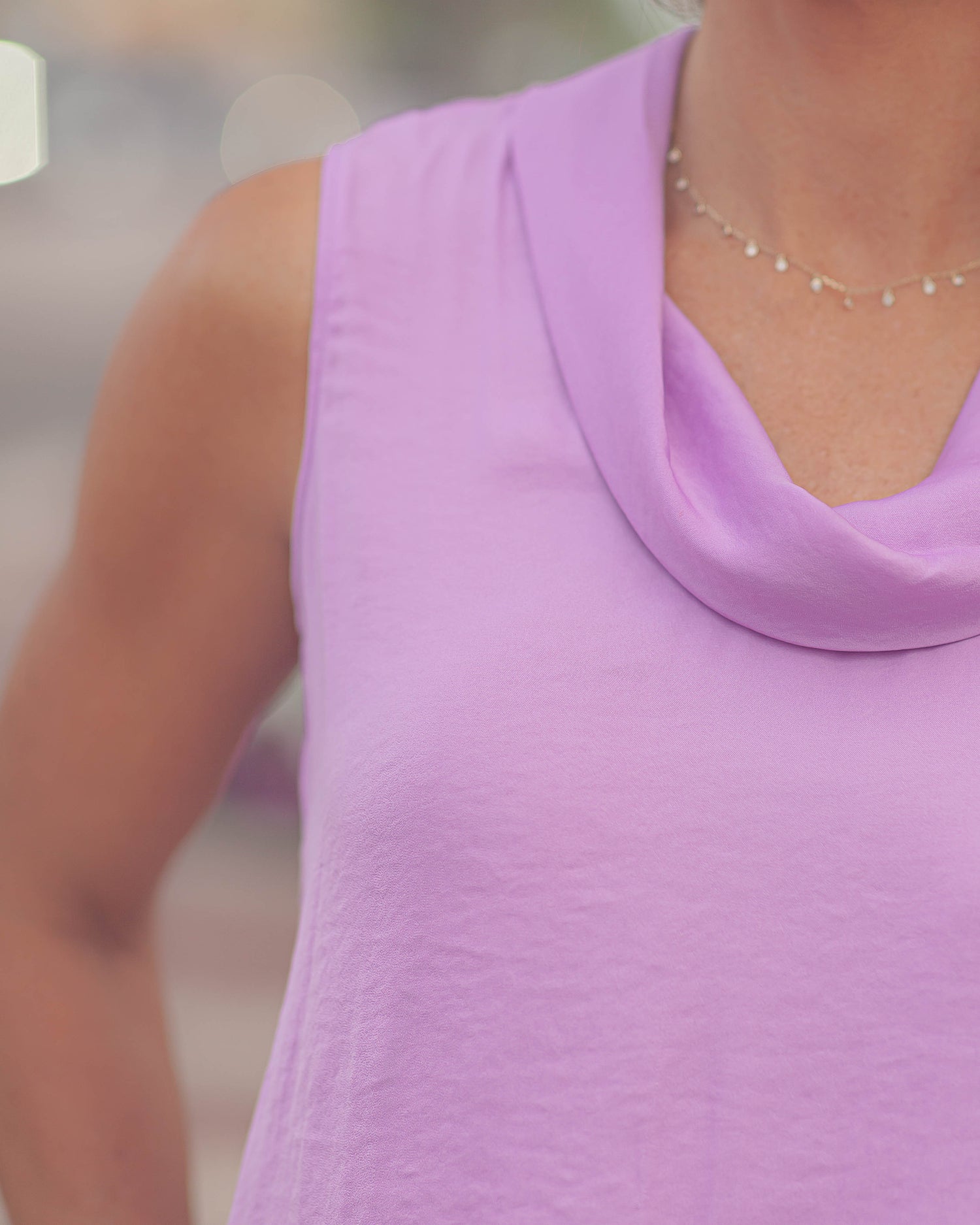 Tori Cowl Neck Tank-Lili Pad