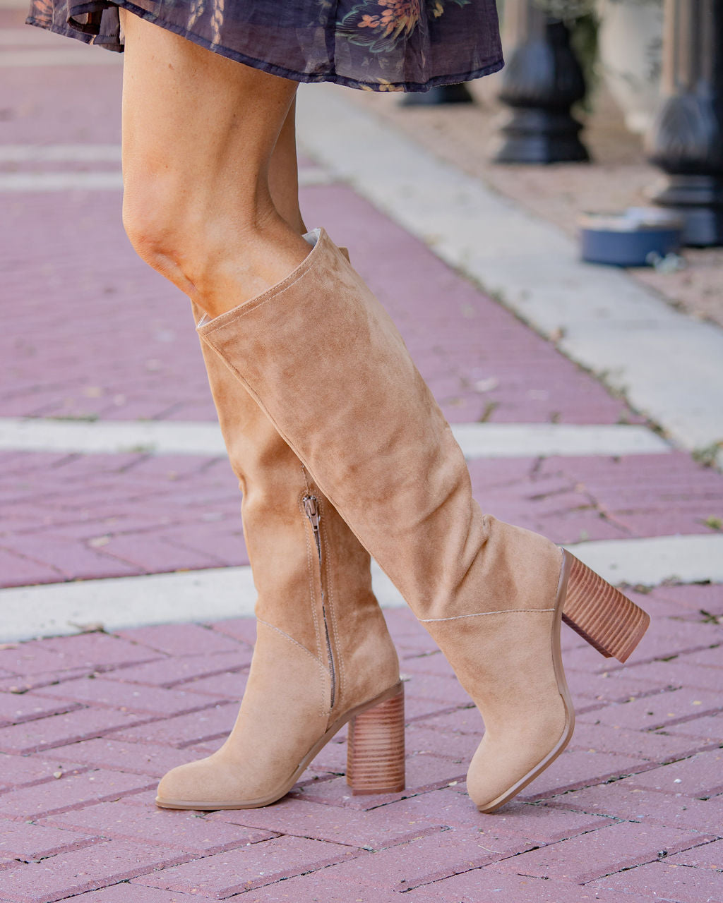 Shiloh Knee High Boots-Latte