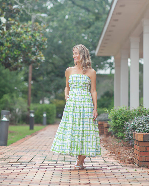 Annabelle Midi Dress-Green
